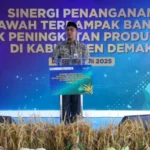 Tepati Janji, Taj Yasin Serahkan Bantuan Benih Padi untuk Petani Terdampak Banjir di Demak