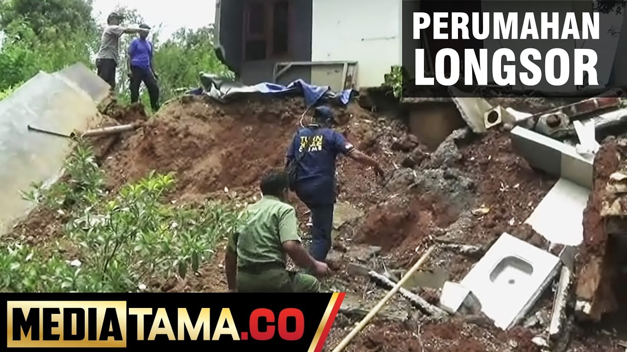 VIDEO: Rumah di Komplek Graha Utama Semarang Longsor
