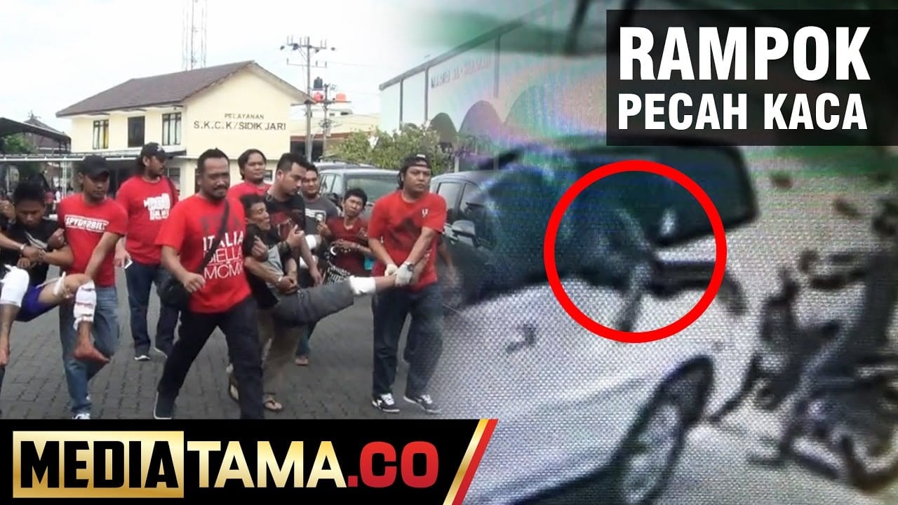 VIDEO: Detik-detik Aksi Rampok Pecah Kaca di Semarang Terekam CCTV