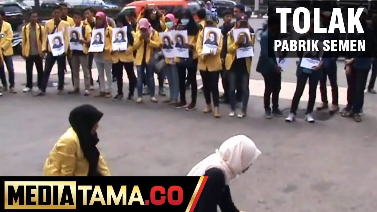 VIDEO: Mahasiswa Semarang Desak Gubernur Jateng Cabut Izin Operasi Pabrik Semen
