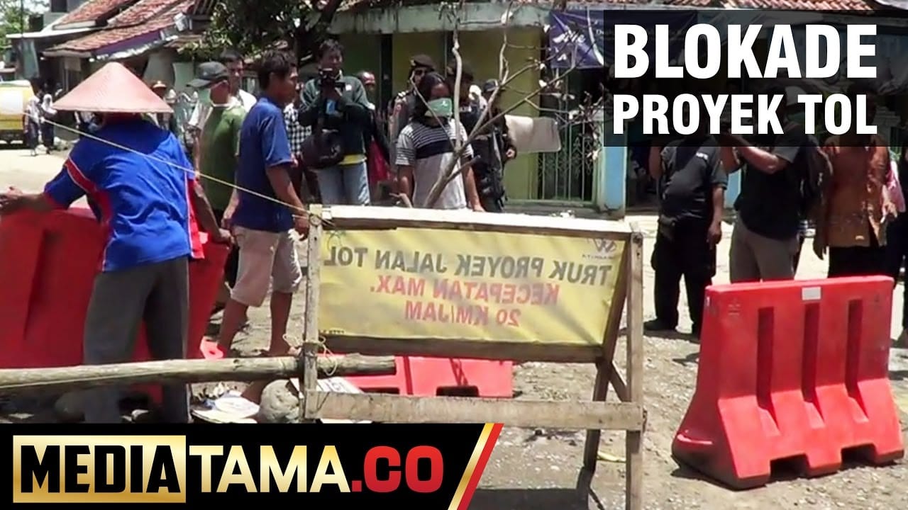VIDEO: Ratusan Warga Blokade Proyek Tol Pejagan Pemalang