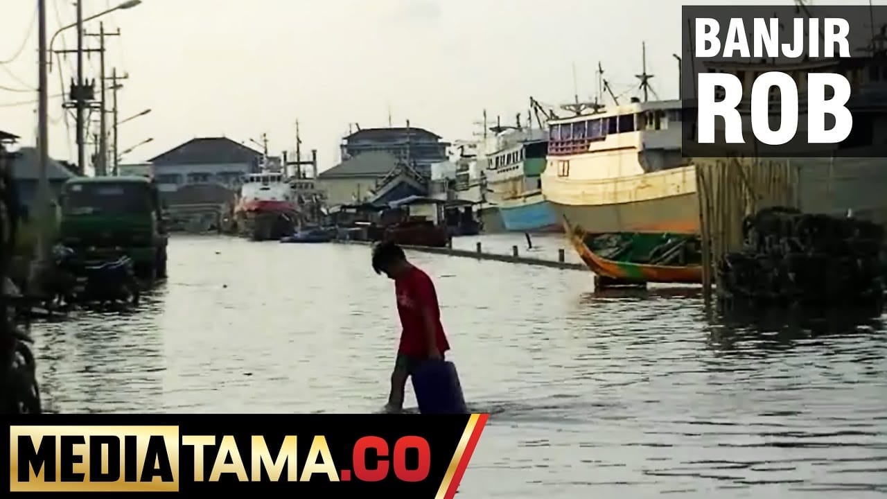 VIDEO: Banjir Rob, Kawasan Tanjung Mas Semarang Terendam Banjir