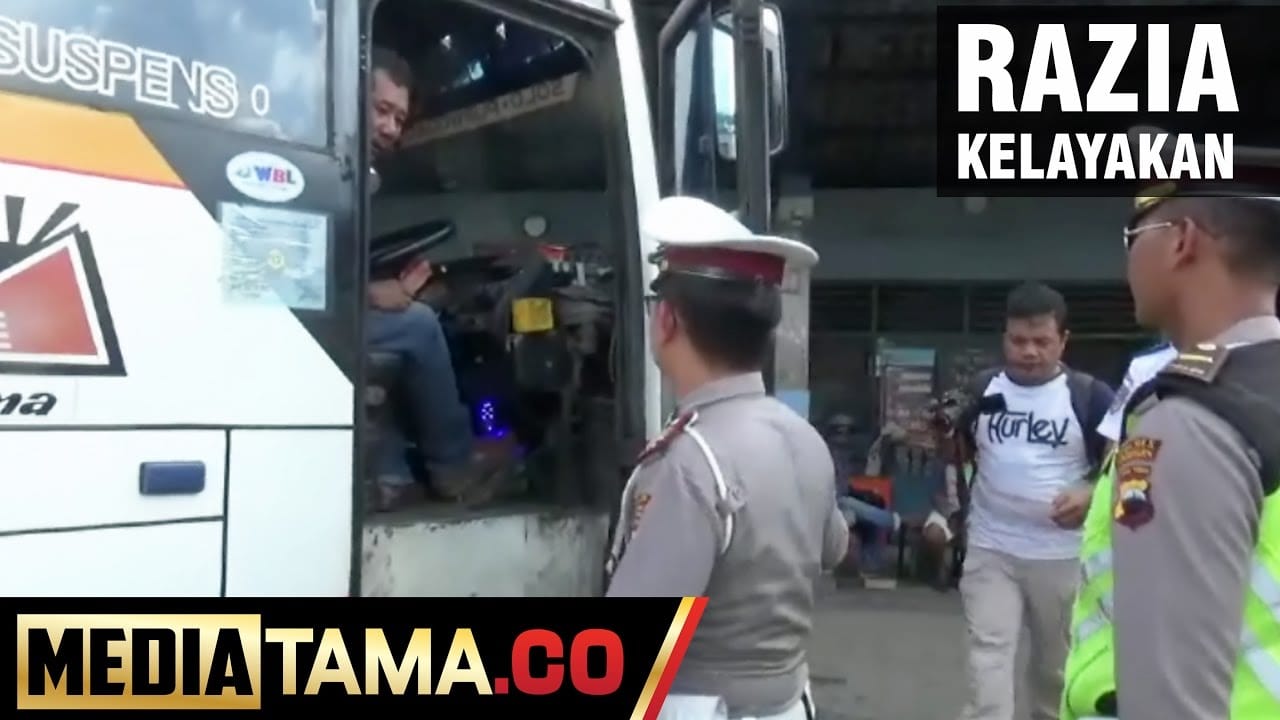 VIDEO: Petugas Gabungan Razia Kelayakan Bus di Terminal Purwodadi