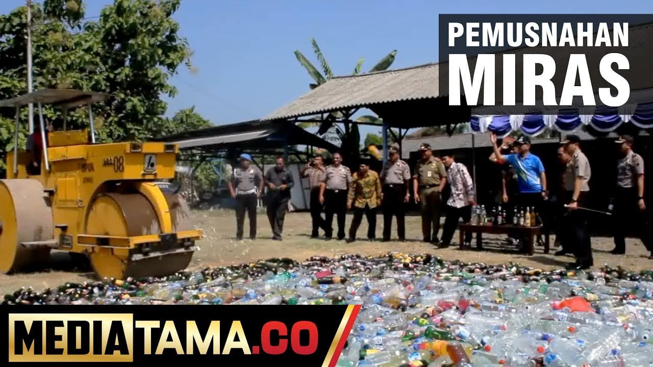 VIDEO: Polres Jepara Musnahkan Ribuan Botol Miras