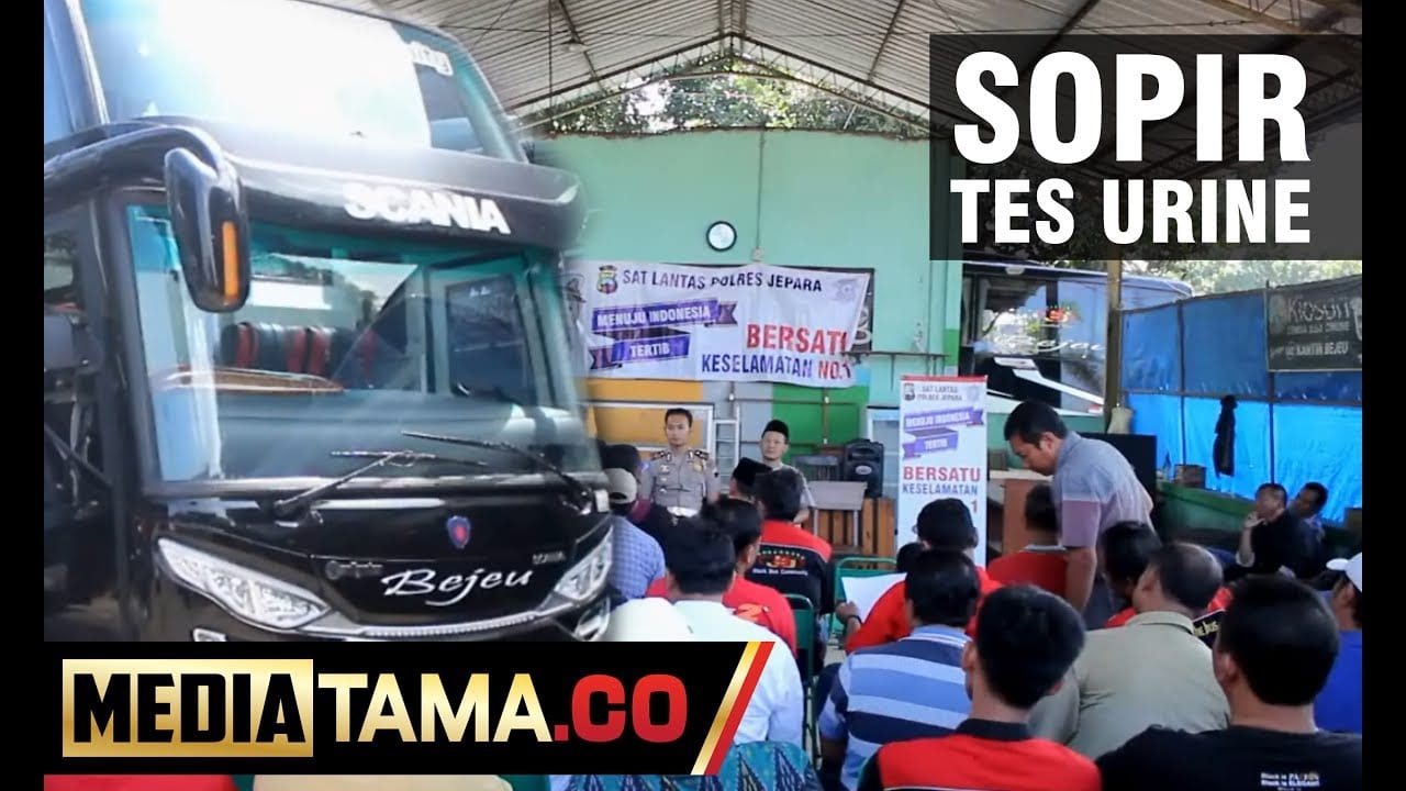 VIDEO: Puluhan Awak Bus di Jepara Jalani Tes Urine