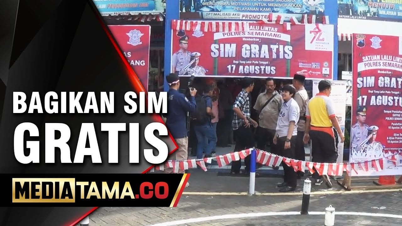 VIDEO: Polres Semarang Bagi SIM Gratis Bagi yang Lahir Tanggal 17 Agustus