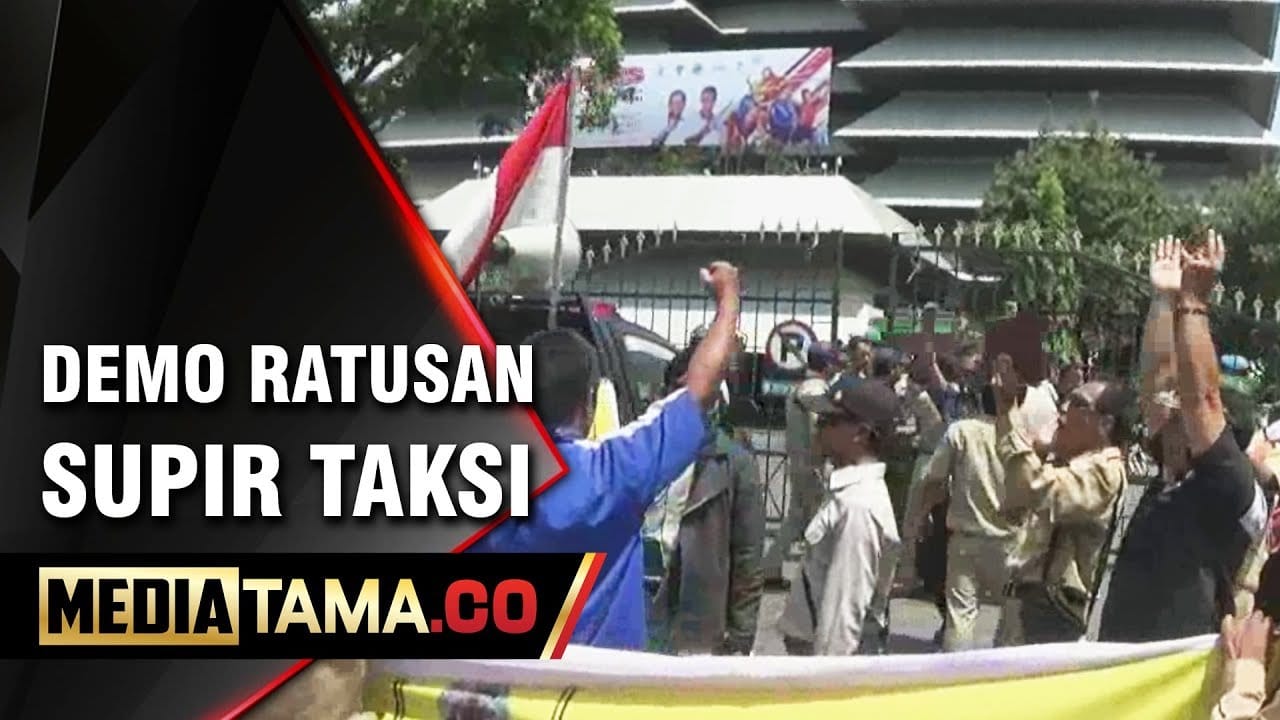 VIDEO: Ratusan Sopir Taksi Konvensional Desak Gubernur Tutup Taksi Online