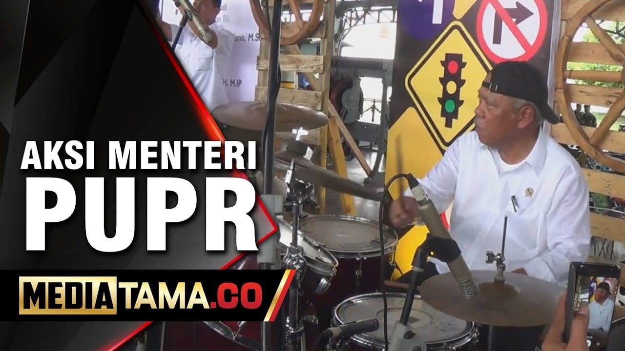 VIDEO: Melihat Aksi Menteri PUPR, Iringi Musik Dangdut Dengan Drum