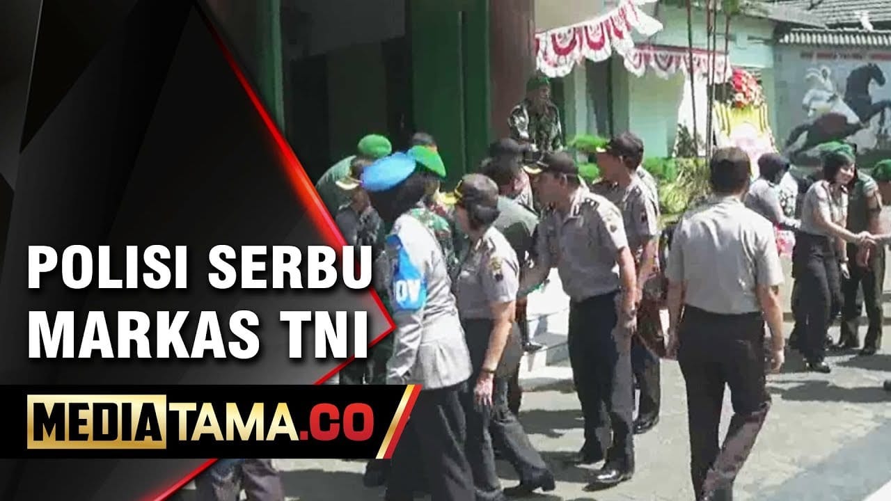 VIDEO: Puluhan Anggota Polrestabes Semarang ‘Serbu’ Markas Kodim 0733 BS