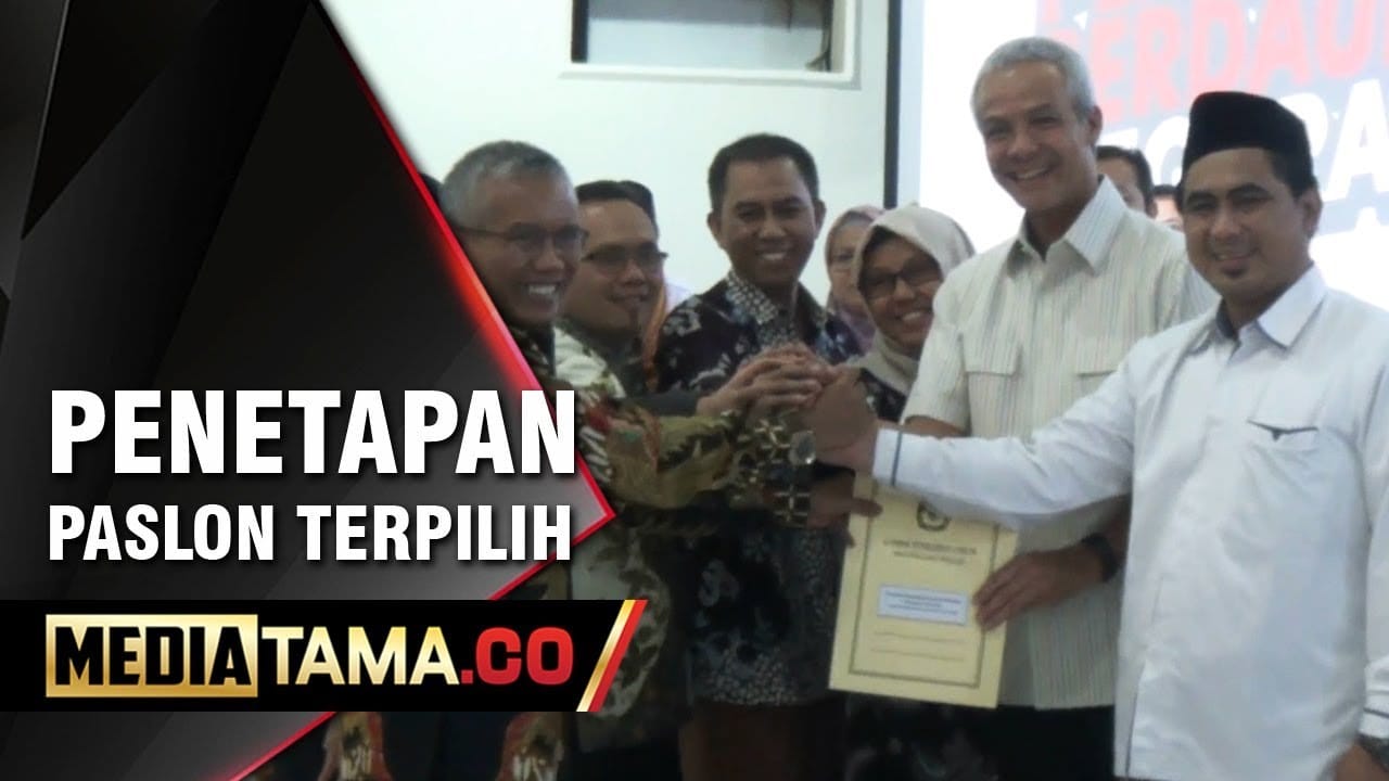 VIDEO: KPU Tetapkan Ganjar-Yasin Sebagai Gubernur dan Wakil Gubernur Jateng Terpilih