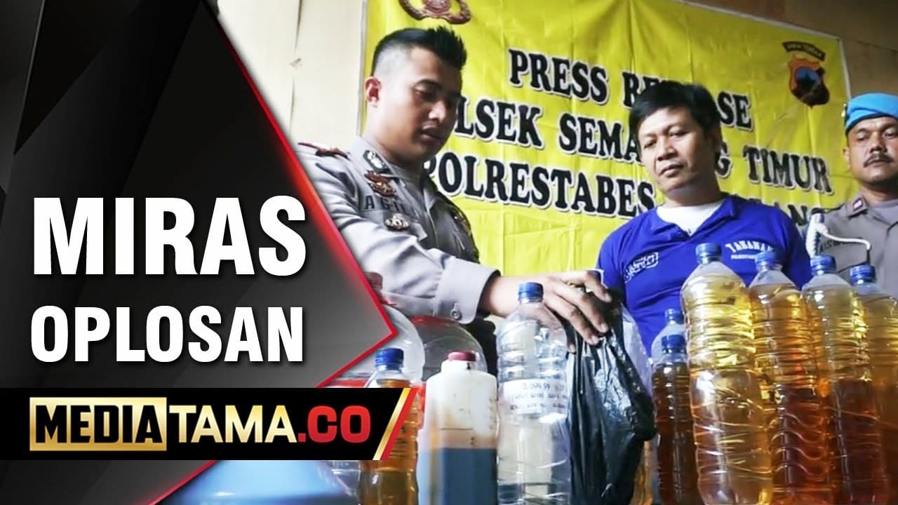VIDEO: Polisi Bongkar Produksi Miras Oplosan di Semarang