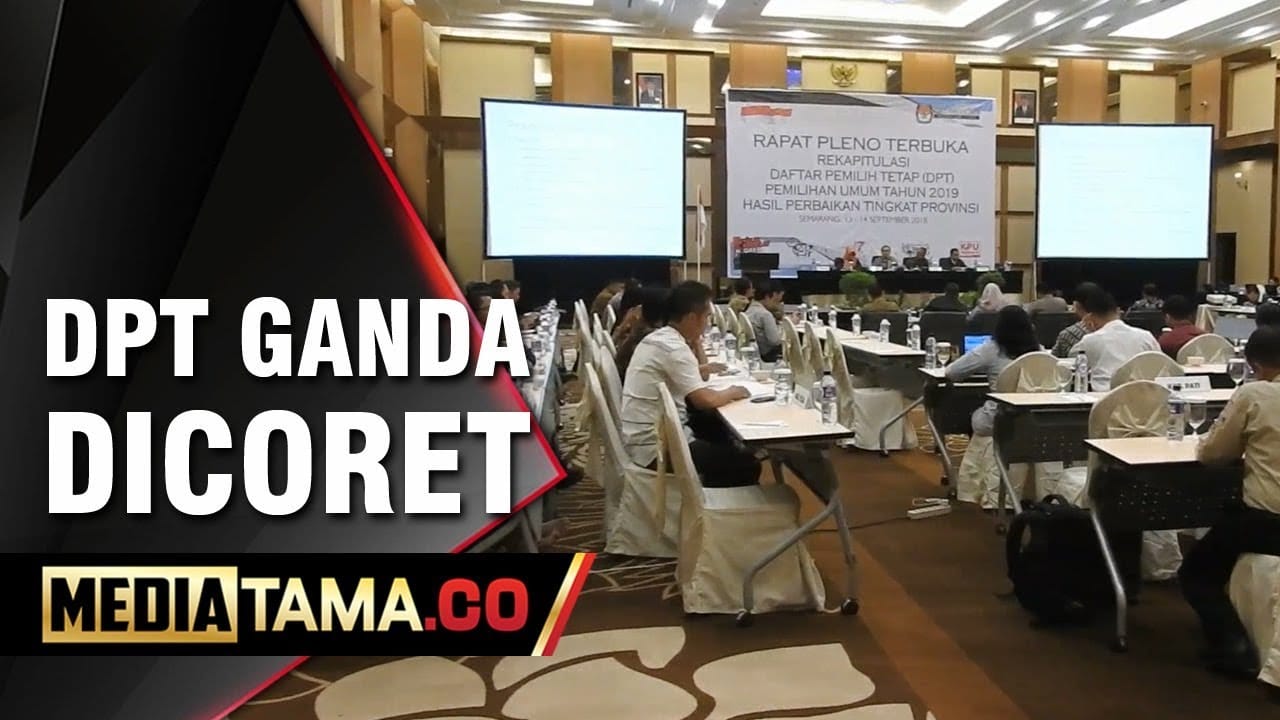 VIDEO: Gelar Rapat Pleno, KPU Jateng Coret 34.854 DPT Ganda