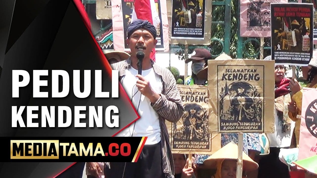 VIDEO: Tolak Semen Rembang, Masyarakat Peduli Kendeng Kembali Gelar Demo di Semarang