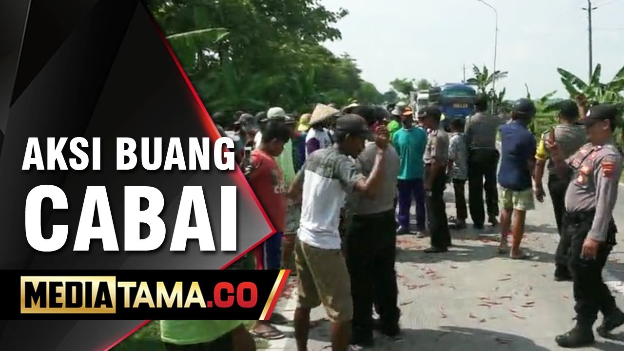 VIDEO: Aksi Buang Cabai di Jalan Demak Dibubarkan Polisi