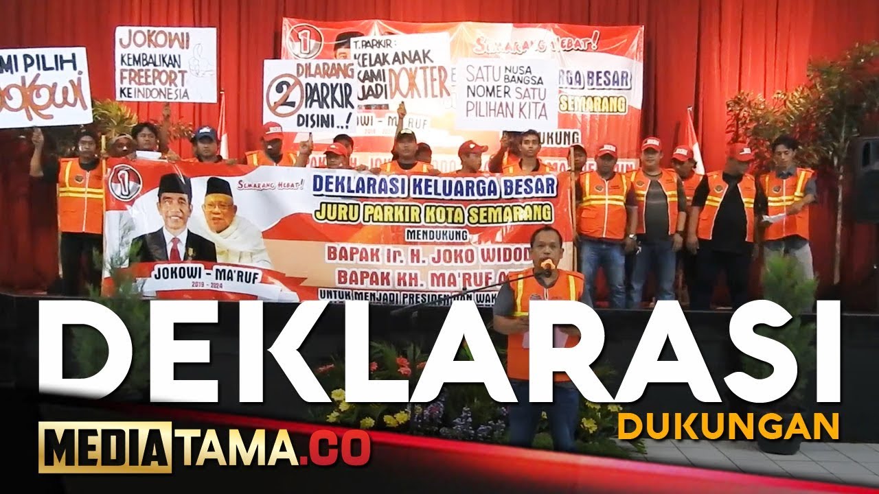VIDEO: Ribuan Juru Parkir Semarang Deklarasi Dukung Jokowi-KH Maaruf Amin