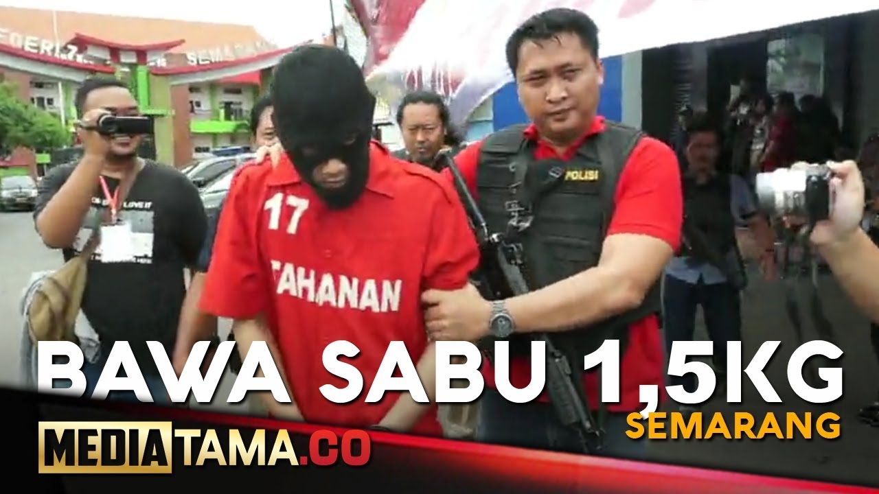 VIDEO: Bawa Sabu 1,5 Kg, Pemuda di Semarang Diringkus Polisi