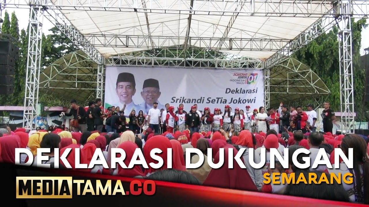 Ribuan Emak-emak di Semarang Deklarasi Dukung Jokowi