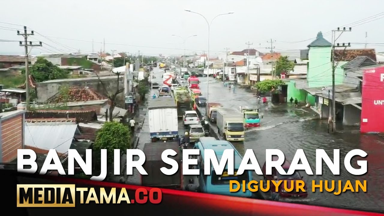VIDEO: Diguyur Hujan Deras, Pantura Semarang-Demak Kembali Tergenang Banjir