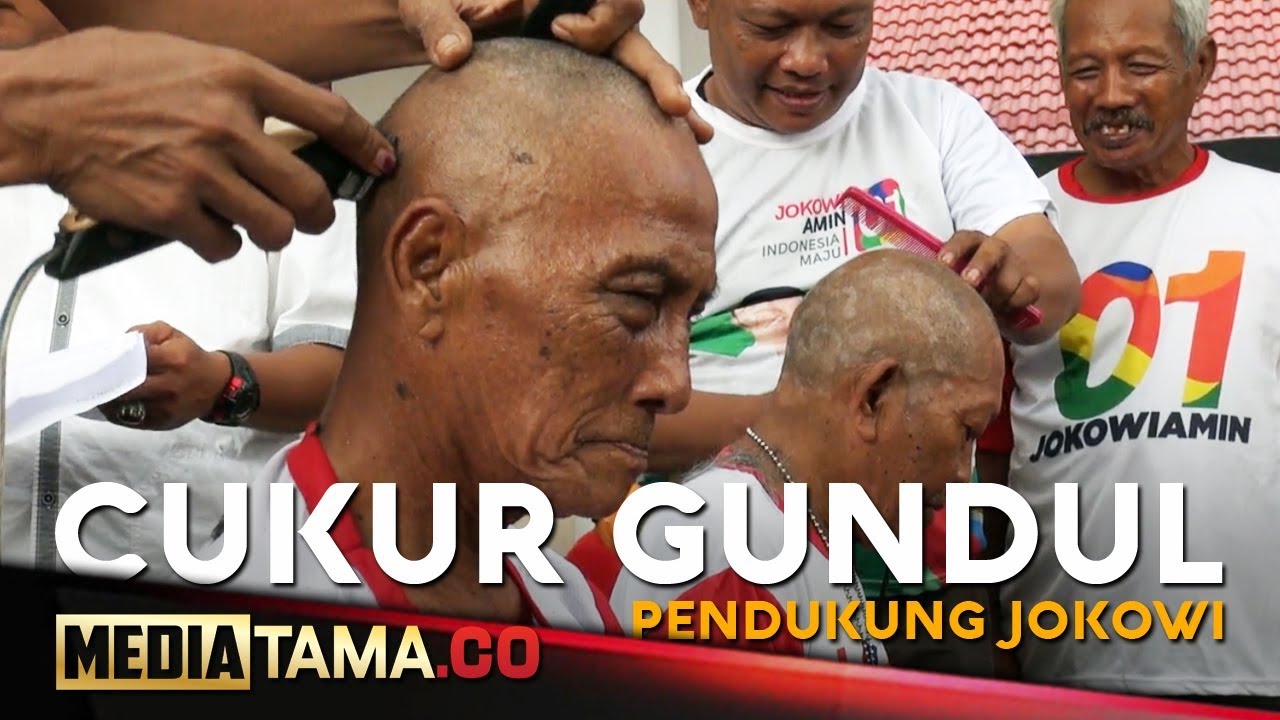 VIDEO: Jokowi Unggul, Relawan di Semarang Cukur Gundul