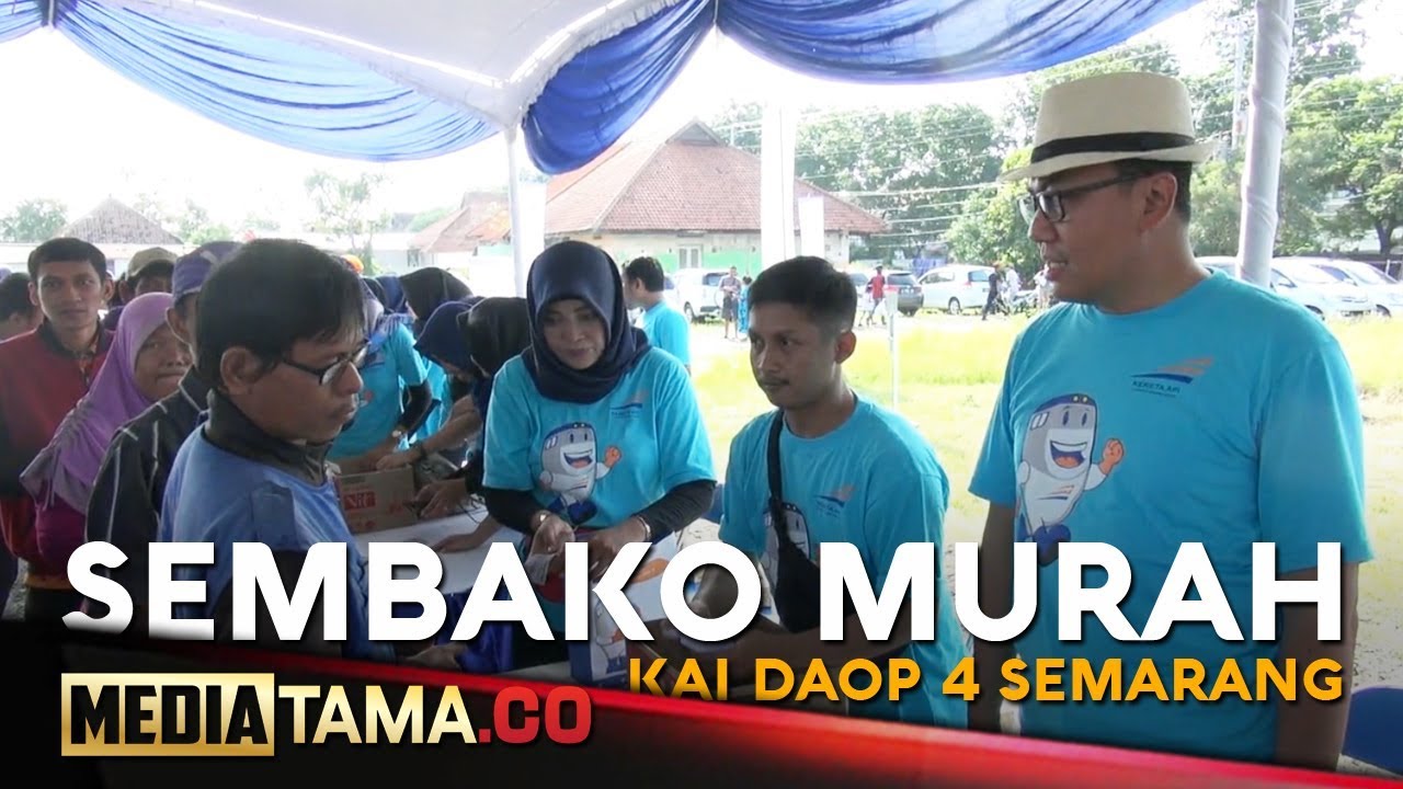 VIDEO: KAI Daop 4 Semarang Jual 4.000 Paket Sembako Murah