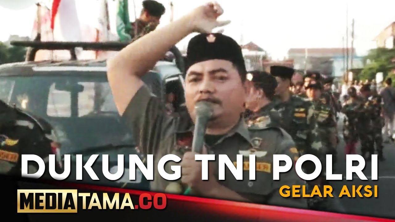 VIDEO: Dukung TNI & Polri, Ratusan Massa Gelar Aksi di Alun-alun Demak