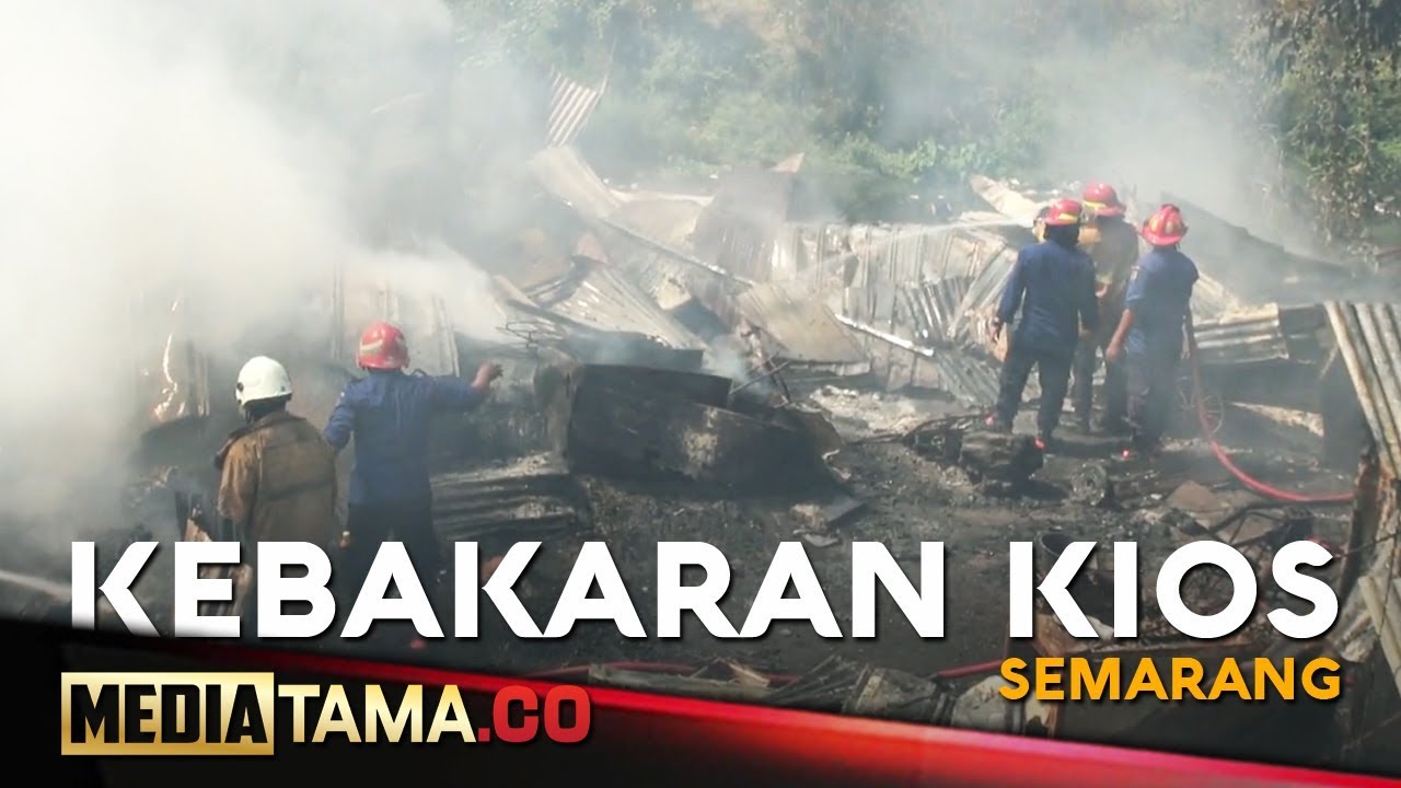 VIDEO: Detik-detik Kebakaran Hanguskan Kios di Jembatan Tanggul Indah Semarang