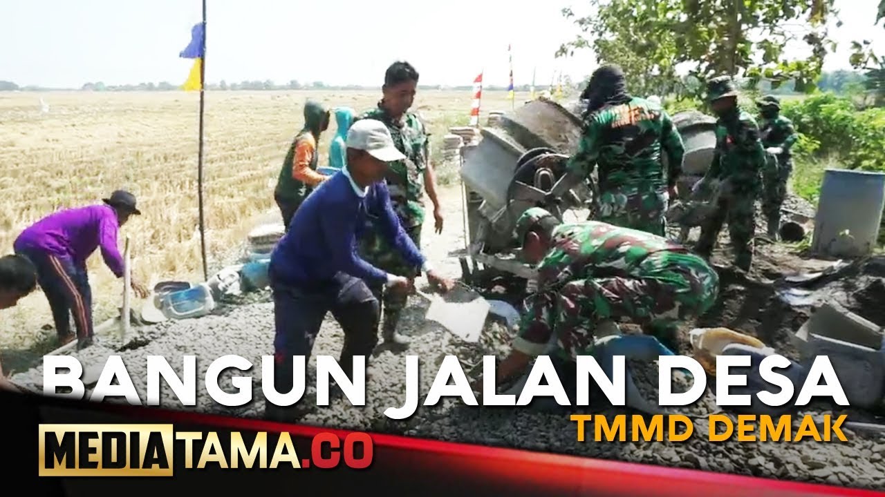 VIDEO: Ratusan Anggota TNI Bangun Insfratruktur Jalan Desa Kalikondang Demak