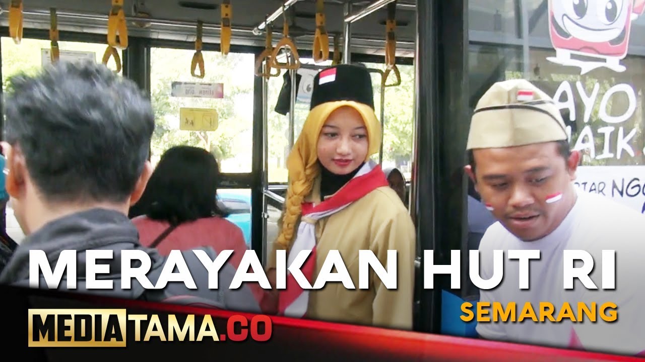 VIDEO: HUT RI Ke-74, Karyawan BRT Trans Semarang Pakai Kostum Pejuang