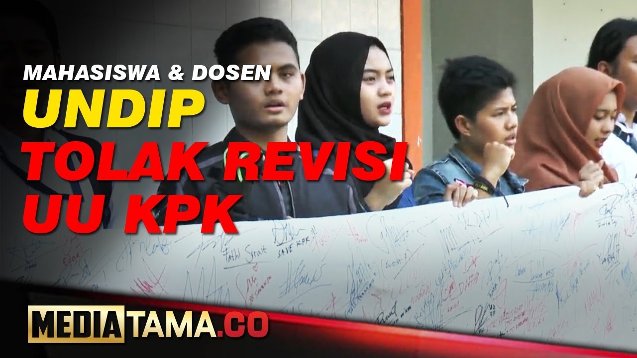 VIDEO: Puluhan Mahasiswa & Dosen Undip Semarang Tolak Revisi UU KPK